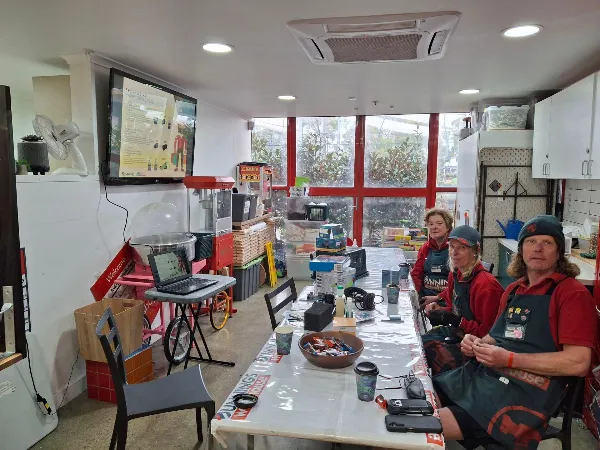 Workers at training room