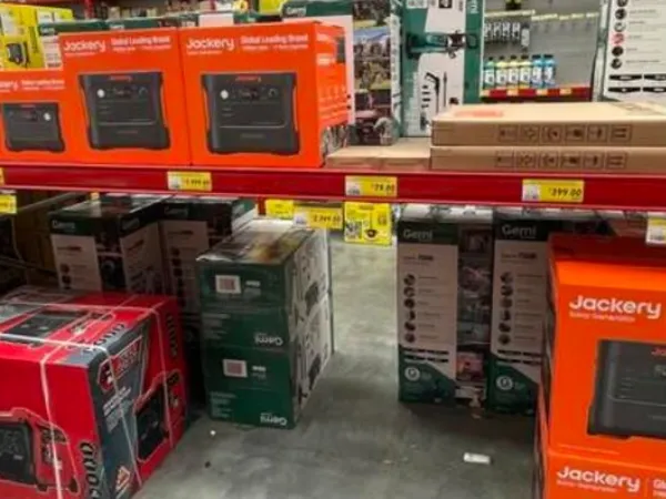 Jackery products in a store