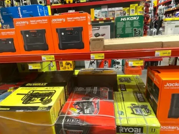 Jackery products in a store