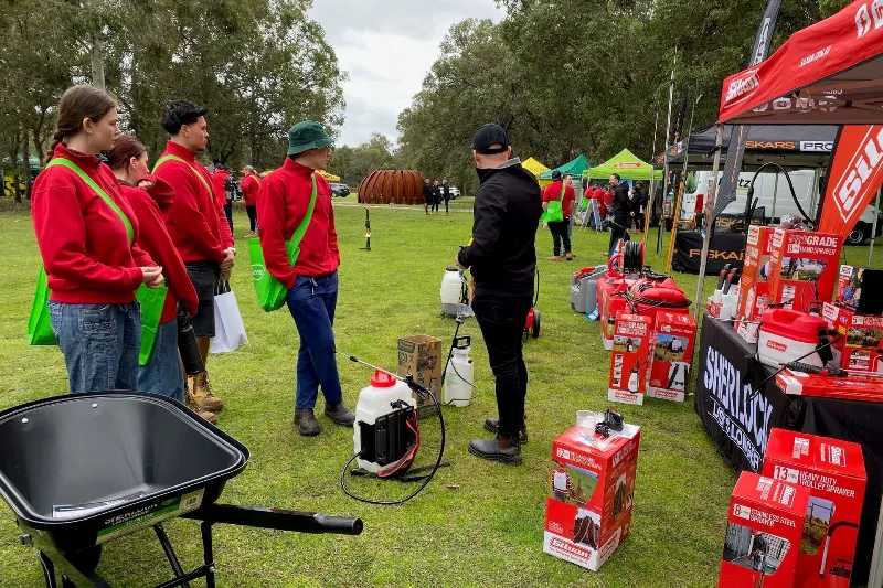 Outdoor promotional day of hardware merchandise